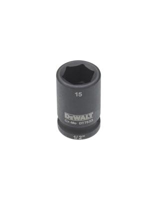 DeWalt Accessoires Impact dop 15mm 1/2" (Kort - 38mm) - DT7533-QZ