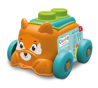Clementoni baby - clemmy sensory puppy oranje met soft blokken, 5dlg. Clementoni baby - clemmy sensory puppy oranje met soft blokken, 5dlg.