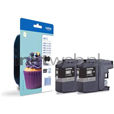 LC123BK - 2 - hoog rendement - zwart - origineel - blister met akoestisch elektromagnetisch alarm - inktcartridge LC123BK - 2 - hoog rendement - zwart - origineel - blister met akoestisch elektromagnetisch alarm - inktcartridge