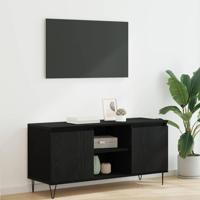 TV-kast Zwart Eiken 104 x 35 x 50 cm Bewerkt hout - thumbnail