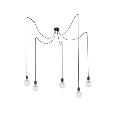 Artdelight 5-lichts hanglampSpin zwart - HL SPIN-5L-225 ZW