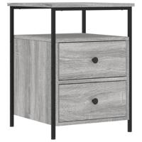 Nachtkastjes 2 st 44x45x60 cm bewerkt hout grijs sonoma eiken - thumbnail