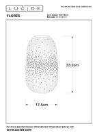 Lucide FLORES - Tafellamp - Ø 17,5 cm - 1xE14 - Wit - thumbnail