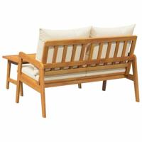 Bistroset met kussen 2 pcs Olie naturel Massief Acaciahout - thumbnail