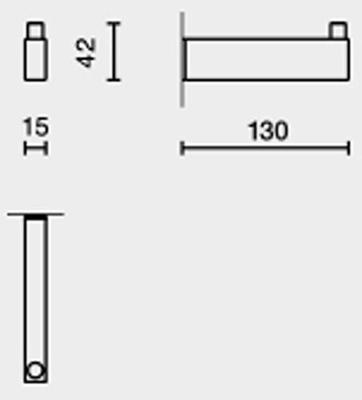 Zack Linea reserve Toiletrolhouder 4 13cm Spiegelglans RVS 40032