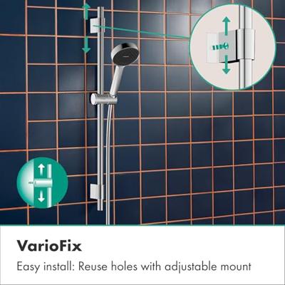 Hansgrohe Activera Select S glijstangset 72cm met chroom Hansgrohe Activera Select S glijstangset 72cm met chroom