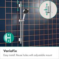hansgrohe Activera S doucheset 95 - 2jet - EcoSmart - met glijstang varia 72cm - chroom 28048000 - thumbnail