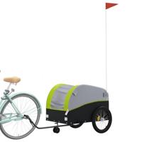 Fietstrailer 45 kg ijzer zwart en groen - thumbnail