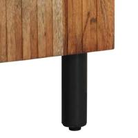 Badkamerkast met lade Bruin 38 x 33 x 160 cm Massief acaciahout - thumbnail