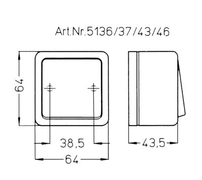 Kopp 514602006 Controleschakelaar, Wisselschakelaar, Uitschakelaar Standaard (opbouw) Arctisch-wit 1 stuk(s)