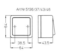 Kopp 514602006 Controleschakelaar, Wisselschakelaar, Uitschakelaar Standaard (opbouw) Arctisch-wit 1 stuk(s) - thumbnail