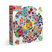 eeboo - Round Puzzle - Tea Party, 500 pc (EPZFTEA) - thumbnail