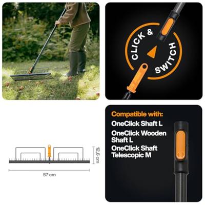 Fiskars OneClick Gazonhark - 1080680
