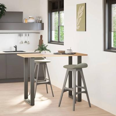 Bartafelpoten 2 st U-vormig 60x(100-101) cm staal antraciet