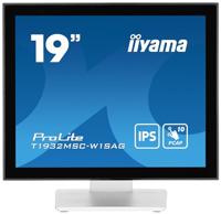 iiyama ProLite T1932MSC-W1SAG computer monitor 48,3 cm (19") 1280 x 1024 Pixels Full HD LED Touchscreen Tafelblad Wit - thumbnail