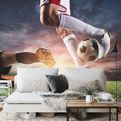 Fotobehang - Voetbal wedstrijd, te koop in 11 maten, Kinderkamer, inclusief behanglijm