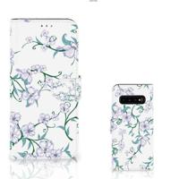Samsung Galaxy S10 Plus Uniek Hoesje Blossom White | Portemonnee hoesje - thumbnail