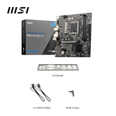 MSI pro h610m-g socket 1700 moederbord (gb-lan, sound, µatx)