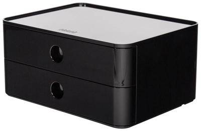 HAN HA-1120-13 Smart-box Allison Met 2 Lades Jet Zwart, Stapelbaar HAN HA-1120-13 Smart-box Allison Met 2 Lades Jet Zwart, Stapelbaar