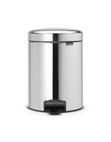 Brabantia NewIcon Pedaalemmer - 5 liter - kunststof binnenemmer - brilliant steel 112621 - thumbnail