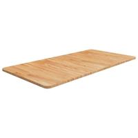 Wastafelblad 100x50x1,5cm behandeld massief hout lichtbruin - thumbnail