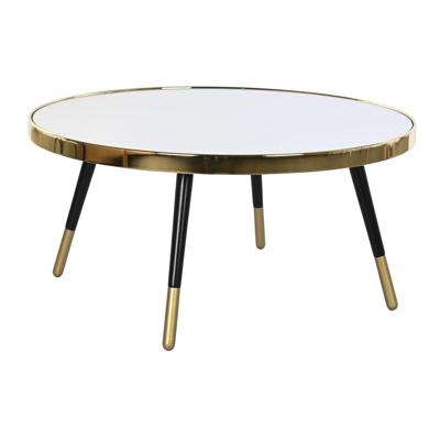 Hoofdtafel DKD Home Decor Glamour Gouden Zilverkleurig Staal Spiegel 82,5 x 82,5 x 40 cm