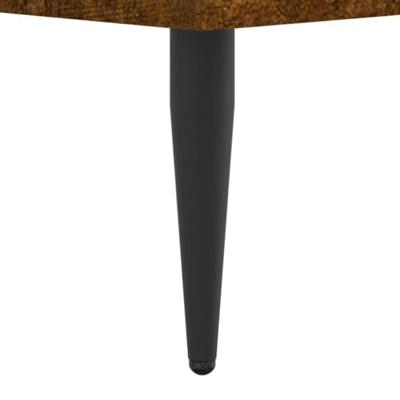 Bedframe bewerkt hout gerookt eikenkleurig 75x190 cm Bedframe bewerkt hout gerookt eikenkleurig 75x190 cm