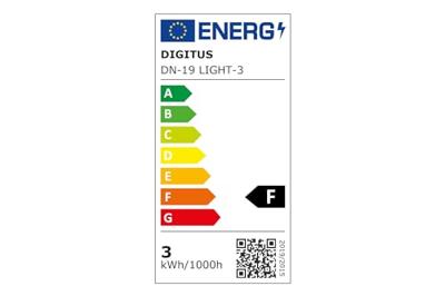 Digitus DN-19 LIGHT-3 19 inch Verlichting voor patchkast Energielabel F (A - G) Met schakelaar Grijs, Wit