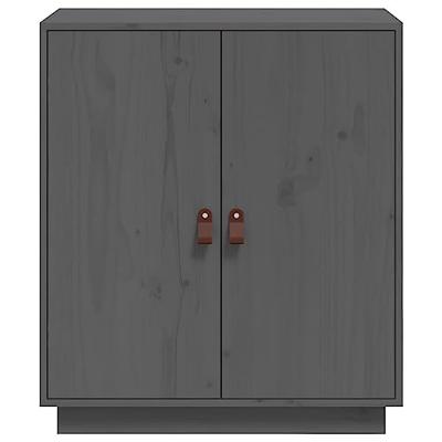 Dressoir 65,5x40x75 cm massief grenenhout grijs - thumbnail