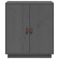 Dressoir 65,5x40x75 cm massief grenenhout grijs - thumbnail