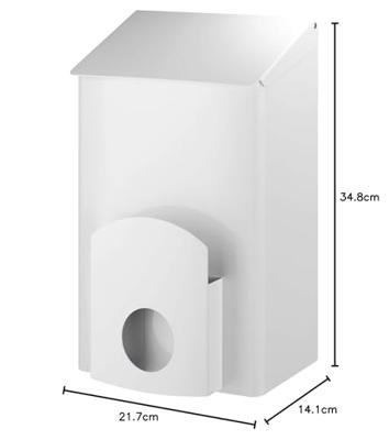 Dutch Bins Dutch Bins hygiënebak + zakjeshouder 7ltr ACLBS7EP - wit