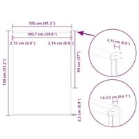 Rolgordijn verduisterend 105x130 cm stofbreedte 100,7 cm wit - thumbnail