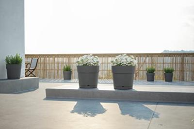 Bloempot en ronde Capri -capri - Plastic - Watertank - Diameter 50 cm - Wit - Artevasi