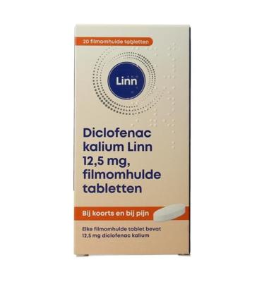 Linn Diclofenac Kalium 12.5mg Filmomhulde Tabletten