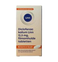Linn Diclofenac Kalium 12.5mg Filmomhulde Tabletten - thumbnail