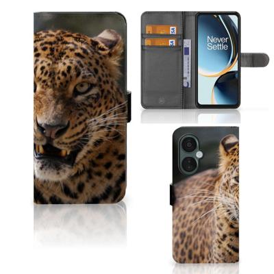 OnePlus Nord CE 3 Lite | Telefoonhoesje | Met pasjeshouder | Luipaard