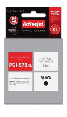Activejet ACC-570BNX inkt (vervanging voor Canon PGI-570Bk XL; Supreme; 22 ml; zwart)