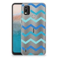 Nokia C21 Plus | TPU bumper | Zigzag Blauw - thumbnail