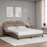 Bedframe met LED-verlichting kunstleer cappuccino 160x200 cm - thumbnail