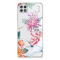 Samsung Galaxy A22 5G | TPU Hoesje | Bird Flowers - thumbnail