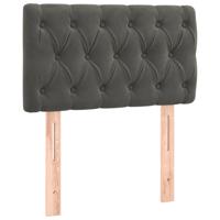 Boxspring met matras fluweel donkergrijs 80x220 cm - thumbnail
