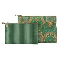 Pip Studio Pip Studio Caryn Cosmetic Bags Combi Jabali Green 26x7.5x18cm/22x1x13cm - thumbnail