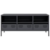 Tv-meubel 101,5x39x43,5 cm koudgewalst staal antracietkleurig - thumbnail