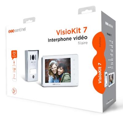 Bekabelde video-intercom, witte kleur - VisioKit 7 - SCS SENTINEL Bekabelde video-intercom, witte kleur - VisioKit 7 - SCS SENTINEL