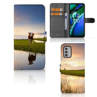 Nokia G42 | Telefoonhoesje | Met pasjeshouder | Koe Nokia G42 | Telefoonhoesje | Met pasjeshouder | Koe
