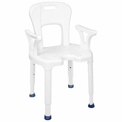 Douchestoel AIO | Met rugleuning en armsteunen | In hoogte verstelbaar 38 - 55 cm | Max. gebruikersgewicht 130 kg | Drive | 550900400