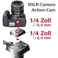 Hama 4154 Quick Release Plaat voor Statieven Star 61/62/63 met Videopin, Zwart - thumbnail