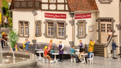 NOCH 16245 H0 Themaset figuren café figuren Geverfd