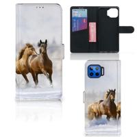 Motorola Moto G 5G Plus | Telefoonhoesje | Met pasjeshouder | Paarden - thumbnail