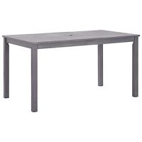 Tuintafel 140x80x74 cm massief acaciahout greywash - thumbnail